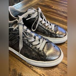 Hogan Gunmetal H365 Sneakers 100% Leather